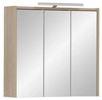 SCHILDMEYER Spiegelschrank &raquo;Elba&laquo;, HxT: 60 x 16 cm, 3-t&uuml;rig, eiche hell - braun