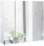 SCHILDMEYER Spiegelschrank &raquo;Basic&laquo;, BxHxT: 80 x x 16 cm, 3-t&uuml;rig, wei&szlig; - weiss