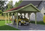 SKANHOLZ Carport &raquo;Wallgau&laquo;, BxT: 430 x 600 cm, Firsth&ouml;he: 326 cm, impr&auml;gniert -