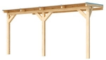 WEKA Terrassen&uuml;berdachung, Gr. 1, BxT: 434 x 275 cm, nordisches Leimholz - beige
