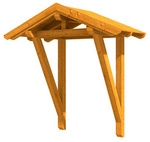 SKANHOLZ Vordach &raquo;Siegen 2&laquo;, 247 x 116 cm (BxT), nordische Fichte, eiche hell -