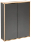 FACKELMANN H&auml;ngeschrank &raquo;FINN&laquo;, Anthrazit, 2 T&uuml;ren, BxHxT: 60 x 75 x 20,1 cm -