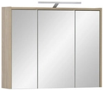 SCHILDMEYER Spiegelschrank &raquo;Elba&laquo;, HxT: 60 x 16 cm, 3-t&uuml;rig, eiche hell - braun