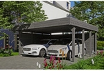 SKANHOLZ Carport &raquo;Friesland Set 3&laquo;, BxT: 557 x 555 cm, Firsth&ouml;he: 254 cm, lasiert