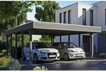 SKANHOLZ Carport &raquo;Friesland&laquo;, BxT: 557 x 708 cm, Firsth&ouml;he: 254 cm, lasiert - grau