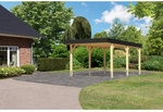 KARIBU Carport, Au&szlig;enma&szlig; BxT: 318 x 576,5 cm, naturbelassen, Holzart: Fichte -