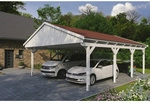 SKANHOLZ Carport &raquo;Fichtelberg&laquo;, BxT: 618 x 808 cm, Firsth&ouml;he: 362 cm, lasiert -