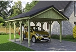 SKANHOLZ Carport &raquo;Wallgau&laquo;, BxT: 430 x 600 cm, Firsth&ouml;he: 326 cm, impr&auml;gniert -