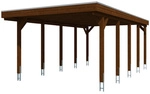 SKANHOLZ Carport &raquo;Friesland&laquo;, BxT: 397 x 708 cm, Firsth&ouml;he: 241 cm, farbbehandelt