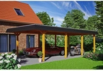 SKANHOLZ Carport &raquo;Wendland&laquo;, BxT: 362 x 870 cm, Firsth&ouml;he: 243 cm, farbbehandelt -
