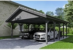 SKANHOLZ Carport &raquo;Wallgau&laquo;, BxT: 620 x 750 cm, Firsth&ouml;he: 354 cm, lasiert - grau