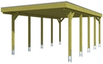 SKANHOLZ Carport &raquo;Friesland&laquo;, BxT: 397 x 708 cm, Firsth&ouml;he: 241 cm, impr&auml;gniert -