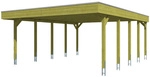 SKANHOLZ Carport &raquo;Friesland&laquo;, BxT: 557 x 708 cm, Firsth&ouml;he: 254 cm, impr&auml;gniert -