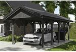 SKANHOLZ Carport &raquo;Wallgau&laquo;, BxT: 380 x 750 cm, Firsth&ouml;he: 313 cm, lasiert -...