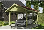 SKANHOLZ Carport &raquo;Wallgau&laquo;, BxT: 380 x 500 cm, Firsth&ouml;he: 313 cm, impr&auml;gniert -
