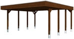SKANHOLZ Carport &raquo;Friesland&laquo;, BxT: 557 x 555 cm, Firsth&ouml;he: 254 cm, farbbehandelt