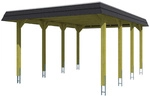 SKANHOLZ Carport &raquo;Spessart&laquo;, BxT: 396 x 589 cm, Firsth&ouml;he: 244 cm, farbbehandelt -