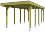 SKANHOLZ Carport &raquo;Friesland&laquo;, BxT: 314 x 708 cm, Firsth&ouml;he: 241 cm, impr&auml;gniert -