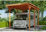 SKANHOLZ Carport &raquo;Emsland 1&laquo;, BxT: 404 x 604 cm, Firsth&ouml;he: 372 cm, farbbehandelt