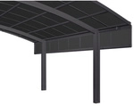 XIMAX Carport Zubeh&ouml;r &raquo;Seitenwand&laquo;, B x H: 6 x 49,5 cm, schwarz