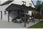 SKANHOLZ Carport &raquo;Fichtelberg&laquo;, BxT: 423 x 566 cm, Firsth&ouml;he: 326 cm, lasiert -
