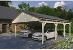 SKANHOLZ Carport &raquo;Fichtelberg&laquo;, BxT: 618 x 808 cm, Firsth&ouml;he: 362 cm, unbehandelt