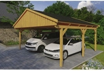 SKANHOLZ Carport &raquo;Fichtelberg&laquo;, BxT: 618 x 566 cm, Firsth&ouml;he: 362 cm, lasiert -
