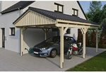 SKANHOLZ Carport &raquo;Fichtelberg&laquo;, BxT: 423 x 566 cm, Firsth&ouml;he: 326 cm, unbehandelt