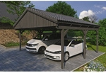 SKANHOLZ Carport &raquo;Fichtelberg&laquo;, BxT: 618 x 566 cm, Firsth&ouml;he: 362 cm, lasiert -