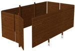 SKANHOLZ Br&uuml;stung, Breite: 573 cm, nussbaum