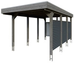 SKANHOLZ Einzelcarport &raquo;Friesland Set 11&laquo;, 314 x 555 cm (BxT), mit R&uuml;ck- und