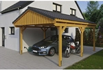 SKANHOLZ Carport &raquo;Fichtelberg&laquo;, BxT: 423 x 566 cm, Firsth&ouml;he: 326 cm, lasiert -