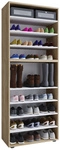 VCM Schuhregal &raquo;Lona&laquo;, BxHxL: 37 x 183 x 70 cm, Holzwerkstoff - braun