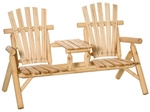 Outsunny Gartenbank, LxBxH: 83 x 156 x 95 cm - natur