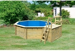 KARIBU Achtformpool &raquo;Var. B&laquo;, braun, 16000 l, BxLxH: 428x420x124 cm