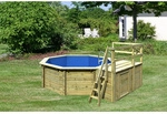 KARIBU Achtformpool &raquo;Var. C&laquo;, braun, 11000 l, BxLxH: 358x350x124 cm