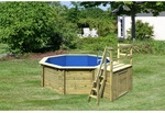 KARIBU Achtformpool &raquo;Var. B&laquo;, braun, 11000 l, BxLxH: 358x350x124 cm