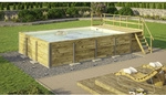 WEKA Massivholzpool &raquo;595&laquo;, gr&uuml;n/braun, BxHxL: 416 x 116 x 644 cm