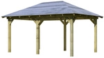 KARIBU Pavillon &raquo;Perida&laquo;, Walmdach, viereckig, BxHxT: 485 x 296 x 345 cm - braun