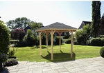 WOLFF Holzpavillon &raquo;Kreta 6&laquo;, Sechseckdach, sechseckig, BxT: 366 x 257 cm -...