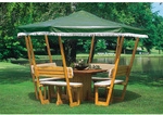 PROMADINO Pavillon, BxHxL: 304 x 213 x 304 cm, Kiefernholz - braun