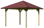 KARIBU Pavillon-Set &raquo;Cordoba&laquo;, Walmdach, viereckig, BxHxT: 357 x 200 x 357 cm -