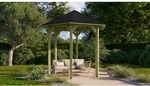 KARIBU Pavillon-Set &raquo;Lissabon&laquo;, Walmdach, sechseckig, BxHxT: 276 x 280 x 243 cm -