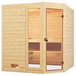 WEKA Massivholzsauna &raquo;VALIDA ECK 2&laquo;, 6 Personen, inkl. 5,4 kW Ofen mit integrierter