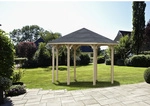 WOLFF Holzpavillon &raquo;Kreta 8&laquo;, achteckig, achteckig, BxT: 327 x 327 cm - beige