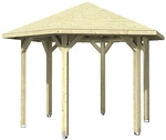 SKANHOLZ Pavillon &raquo;Nancy 2&laquo;, Zeltdach, sechseckig, BxHxT: 420 x 304 x 364 cm -