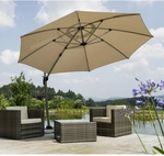 SCHNEIDER SCHIRME Ampelschirm &raquo;Rhodos Rondo&laquo;, rund, Sonnenschutzfaktor: 50+ - beige