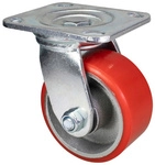 WAGNER SYSTEM Lenkrolle, silberfarben/rot, BxH: 50 x 133 mm, max. Tragf&auml;higkeit: 230