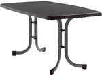 SIEGER Gartentisch, BxHxL: 90 x 72 x 150 cm, Tischplatte: Mecalit-pro - grau