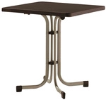 SIEGER Gartentisch, BxHxL: 70 x 72 x 70 cm, Tischplatte: Mecalit-pro - braun